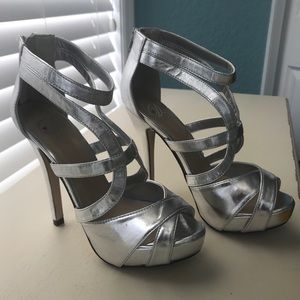 Silver heels my delicious shoes